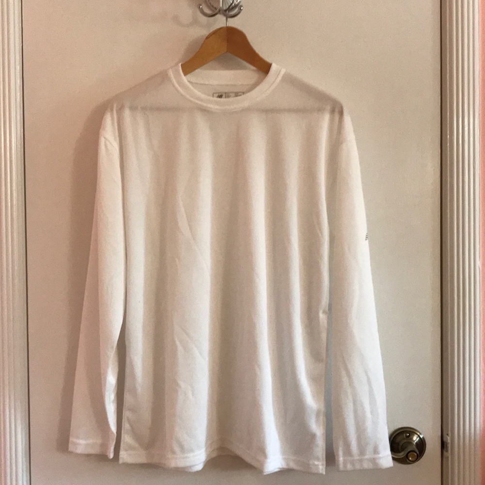 New Balance White Tech Long Sleeve Top